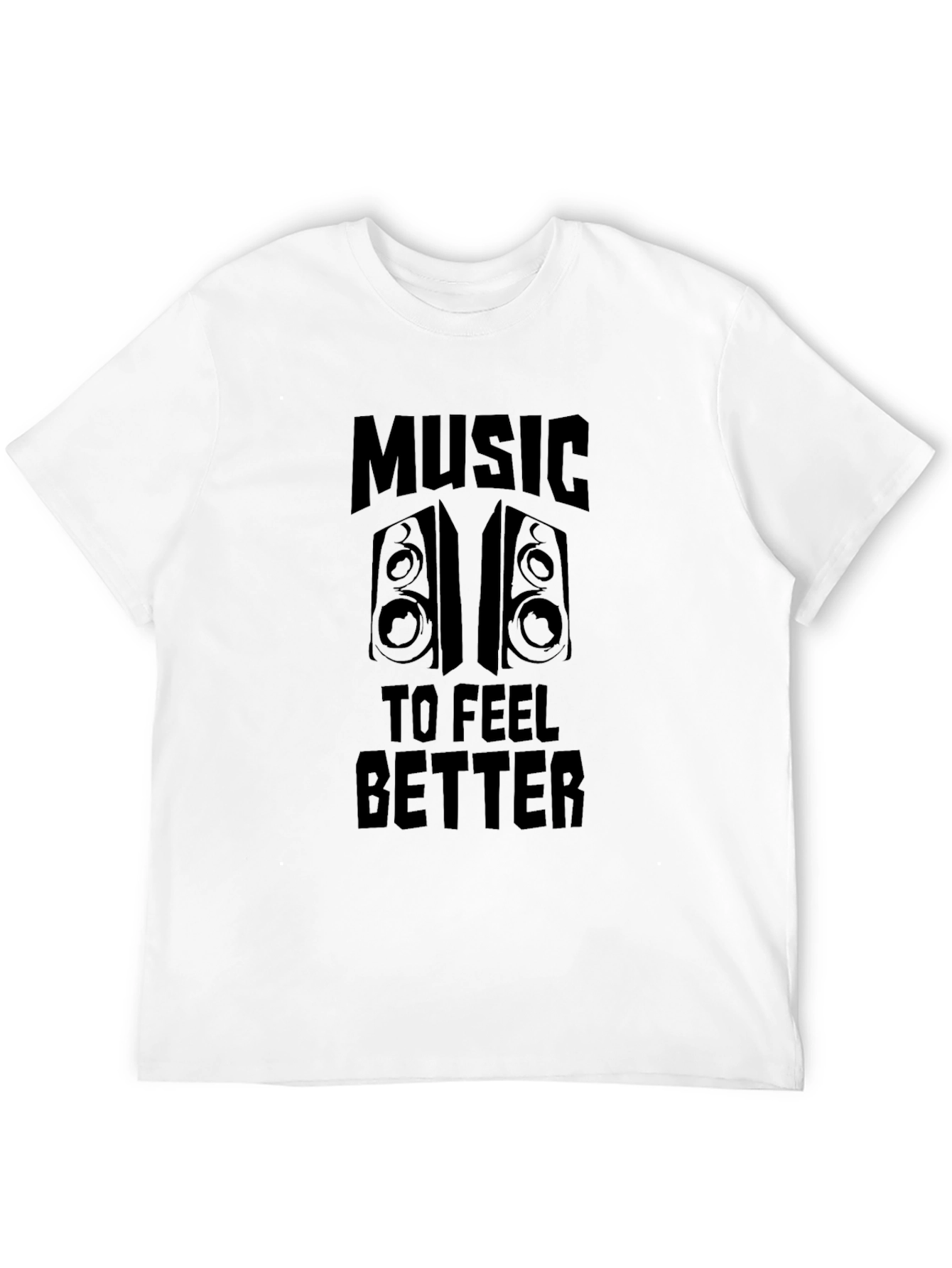 Music To Feel Better Graphic Tee - Black