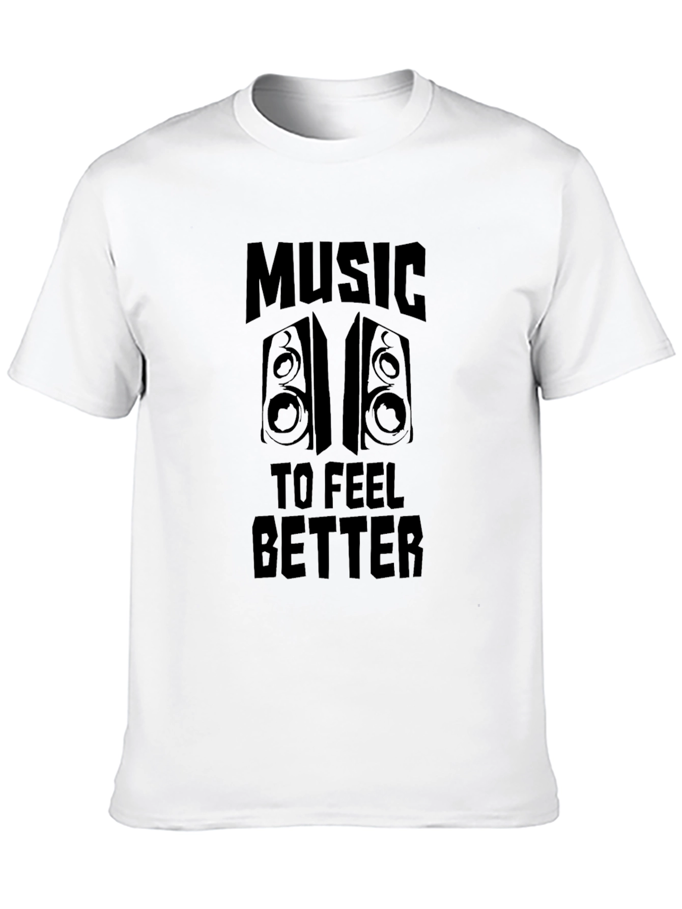 Music To Feel Better Graphic Tee - Black