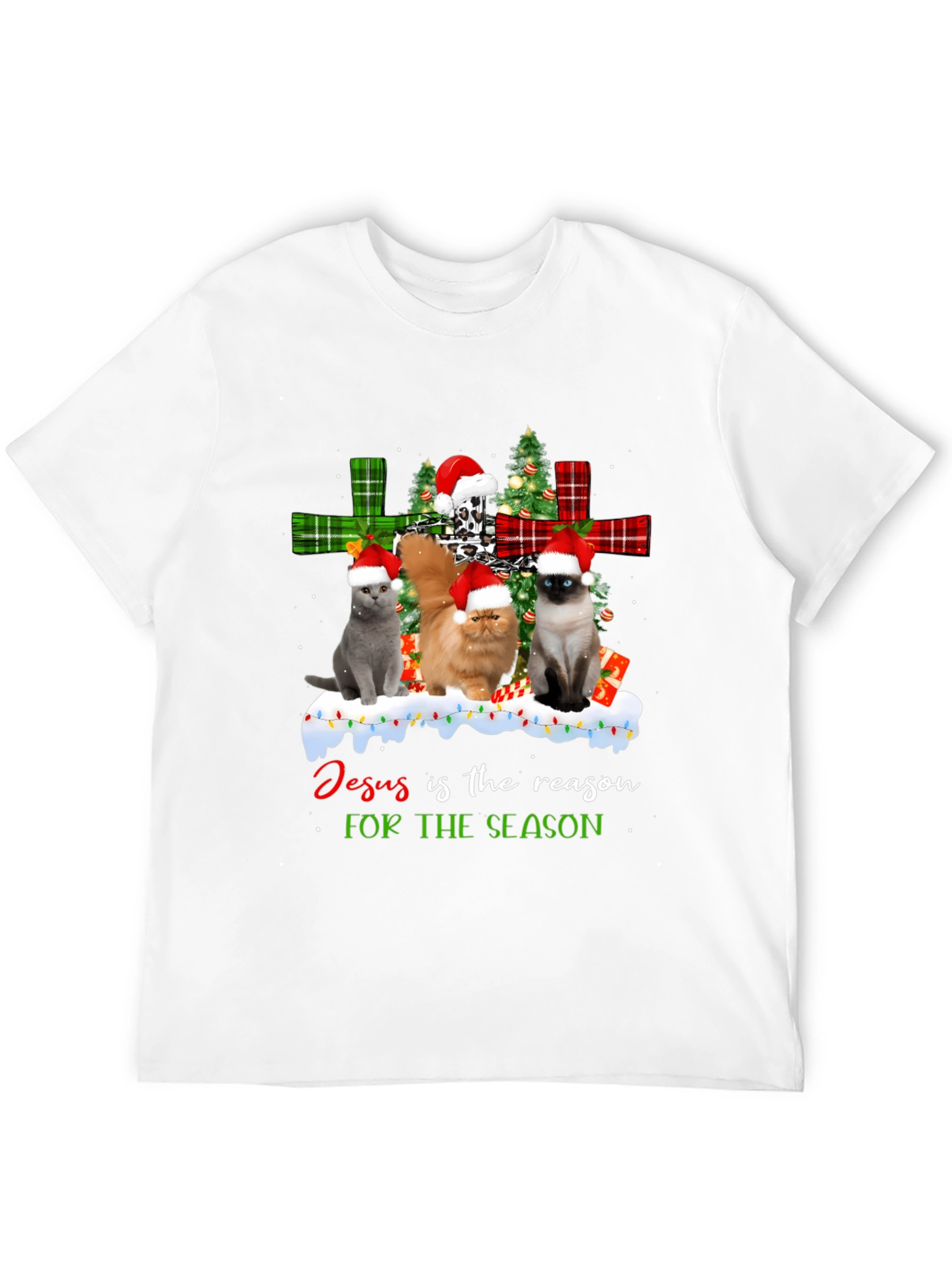 Jesus is the Reason Cat Christmas T-Shirt