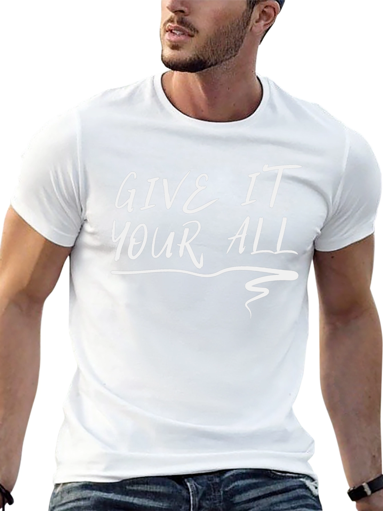 Give It Your All Black Graphic Tee