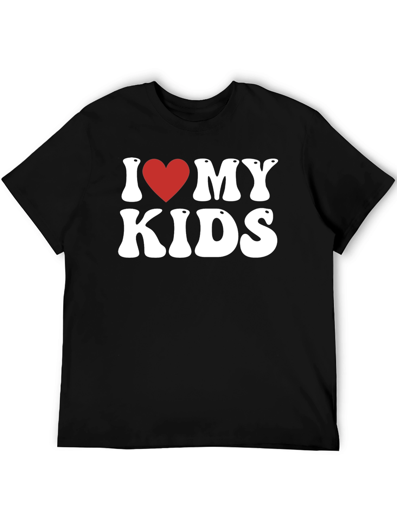 I Heart My Kids Black Tee -  Dad Gift!