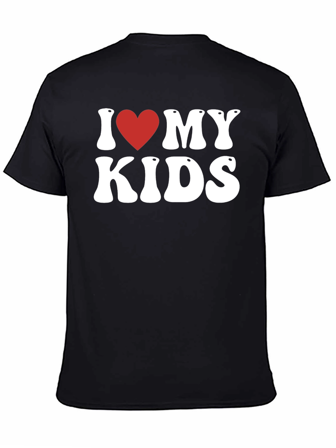 I Heart My Kids Black Tee -  Dad Gift!