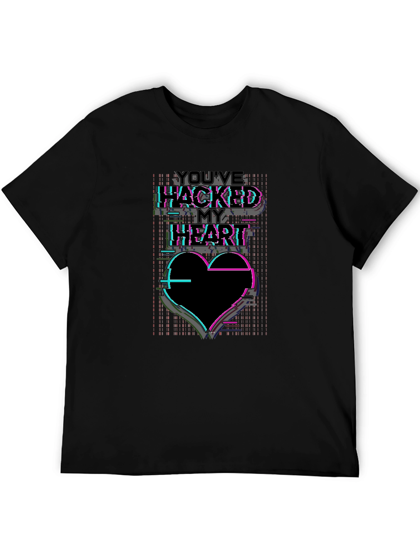 Hacked Heart T-Shirt - Cyberpunk Aesthetic