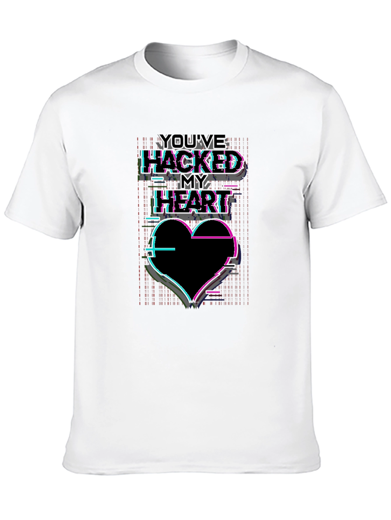 Hacked Heart T-Shirt - Cyberpunk Aesthetic