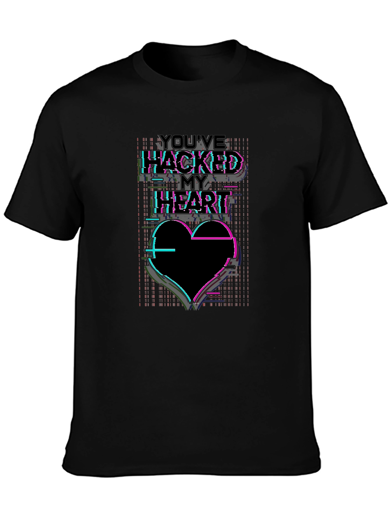Hacked Heart T-Shirt - Cyberpunk Aesthetic