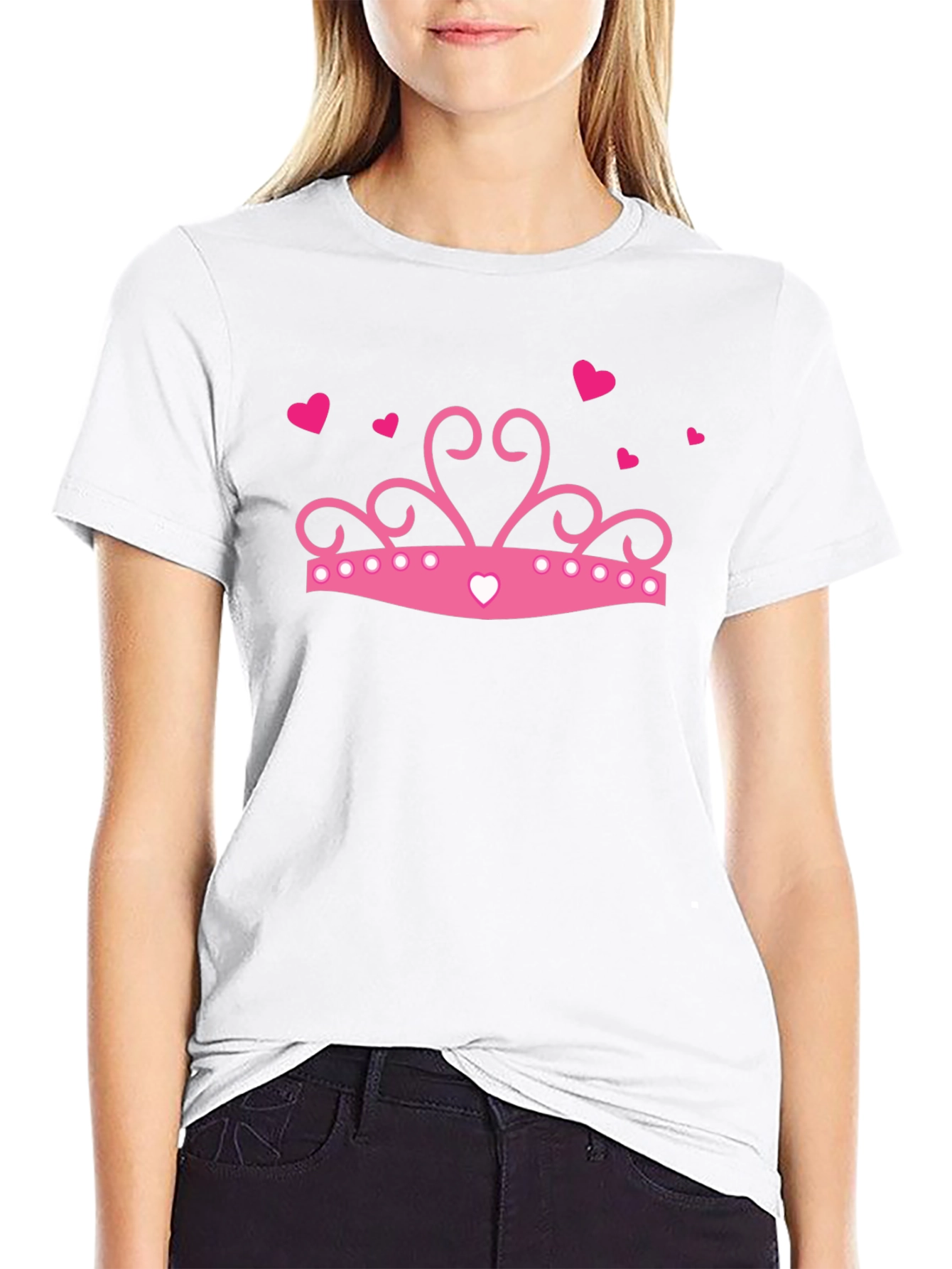 Princess Crown Graphic T-Shirt - Black