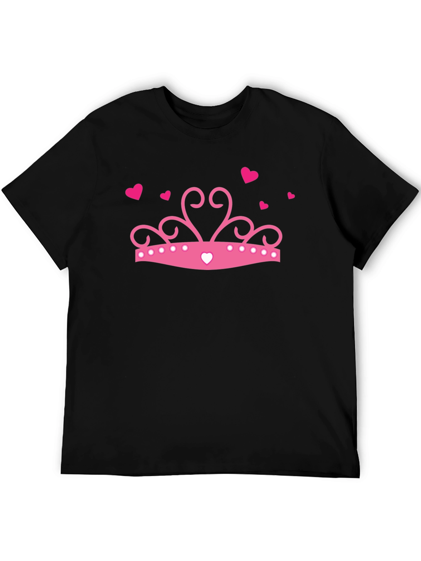 Princess Crown Graphic T-Shirt - Black