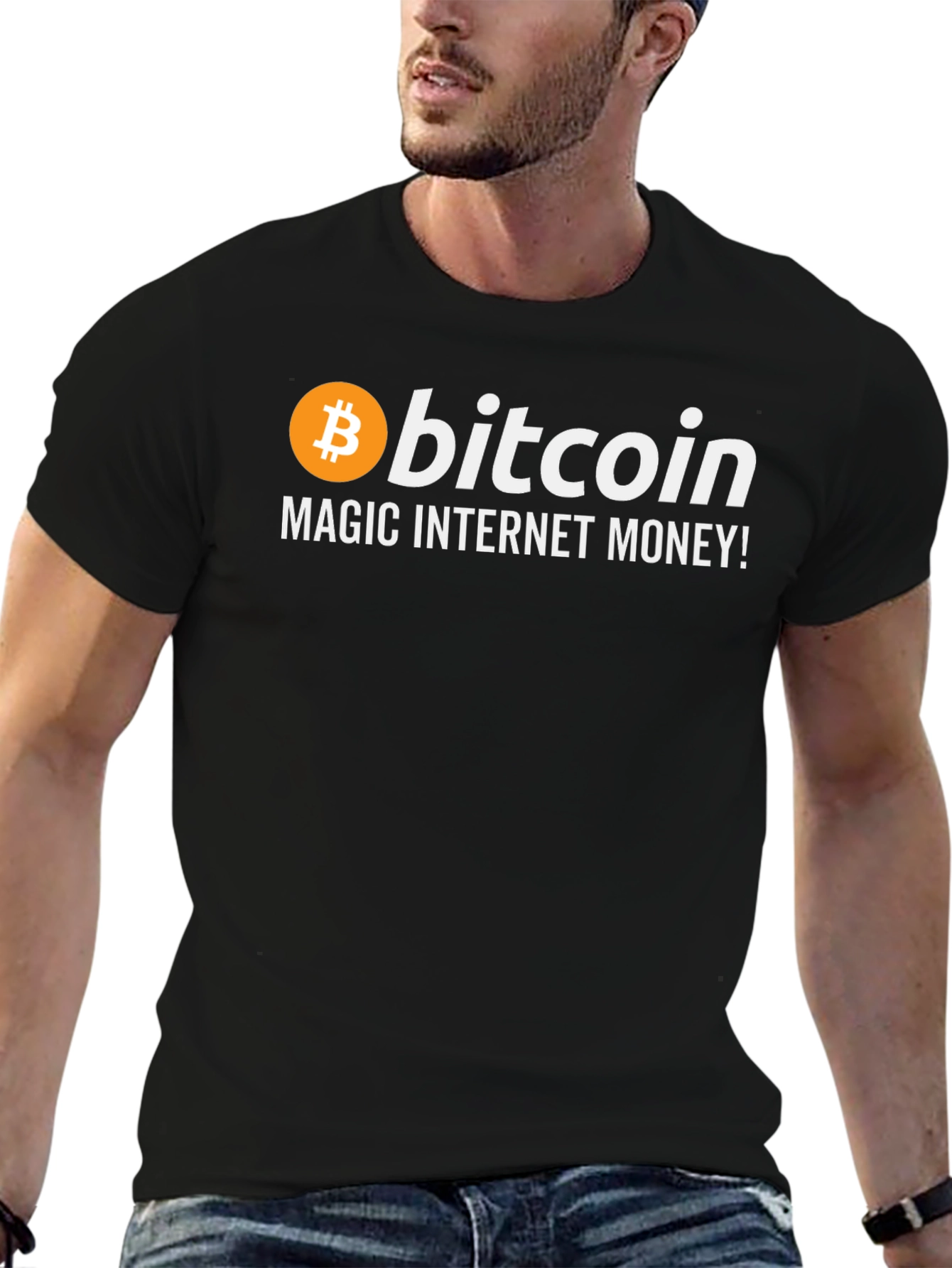 Bitcoin Magic Internet Money Black T-Shirt