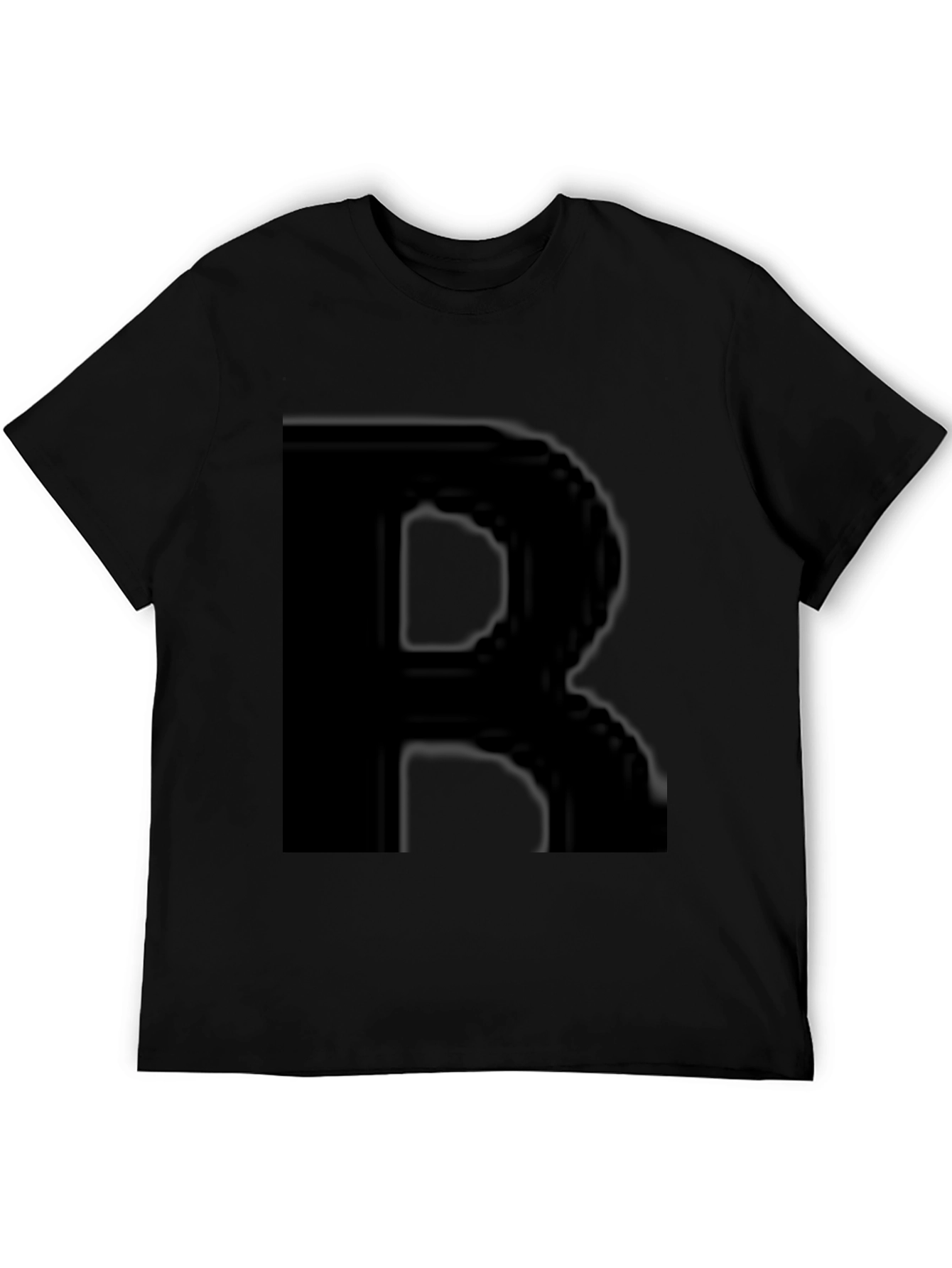 Black T-Shirt with Bold R Design