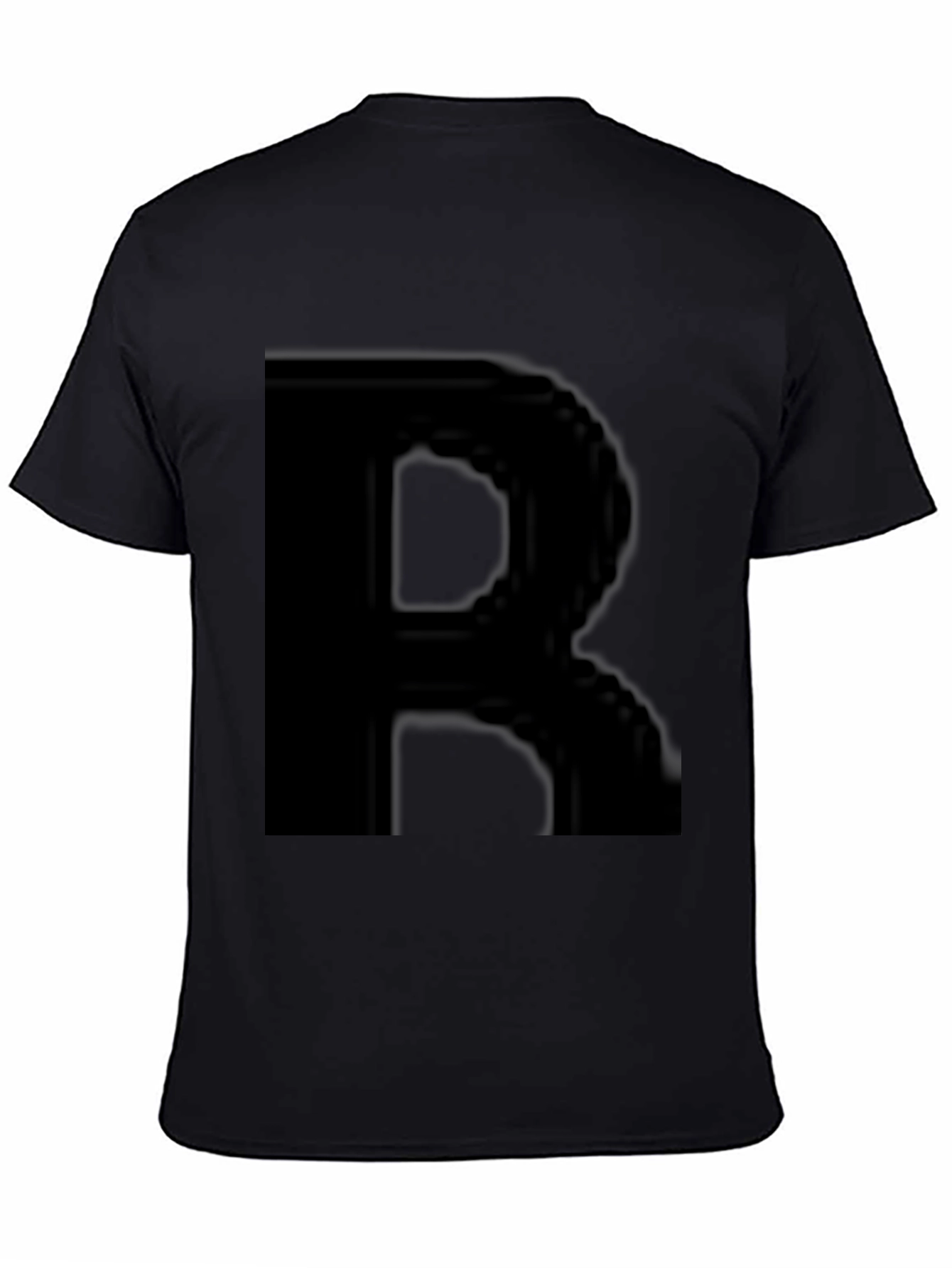 Black T-Shirt with Bold R Design