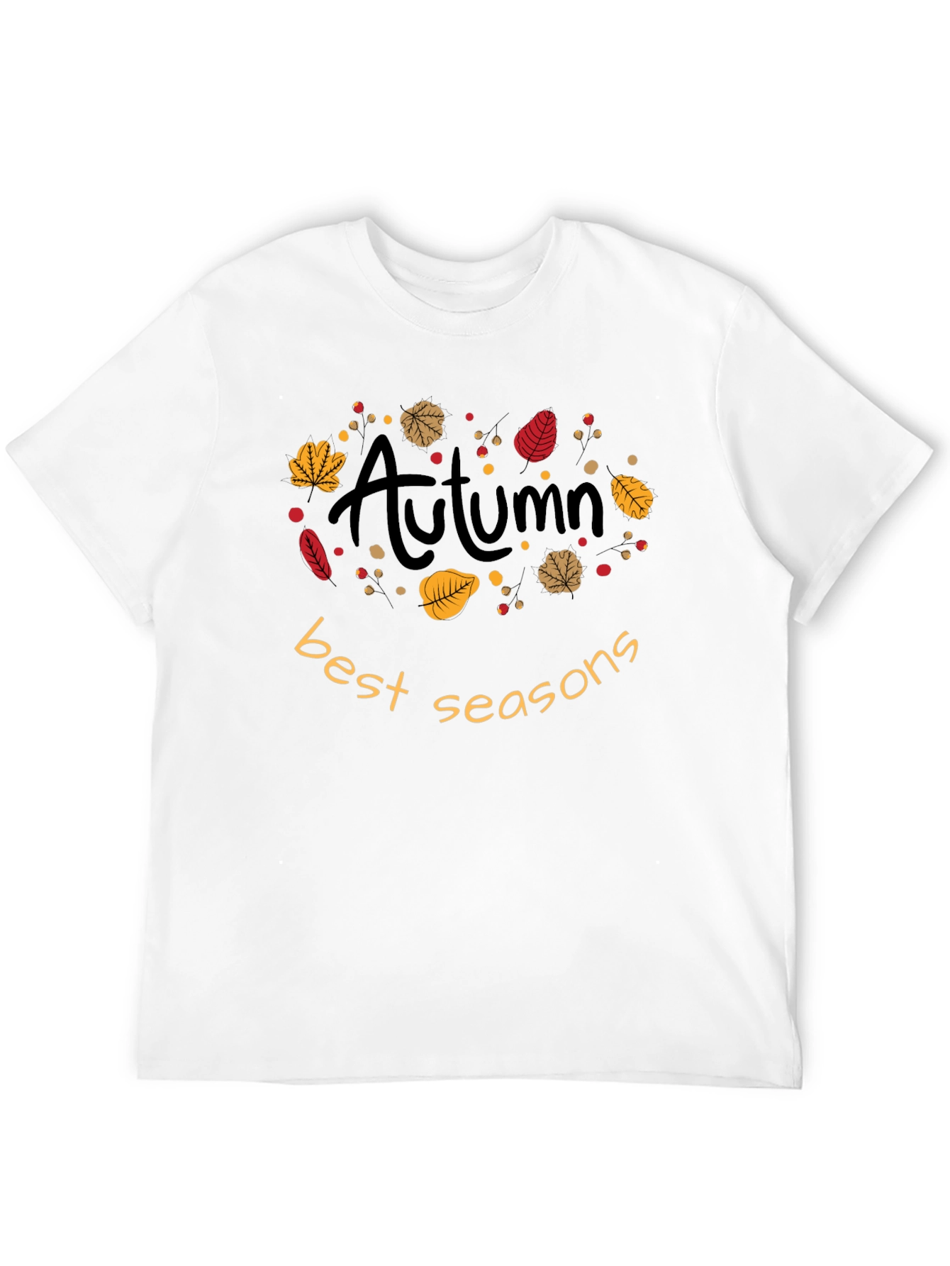 Autumn Best Seasons T-Shirt - Fall Leaves Design