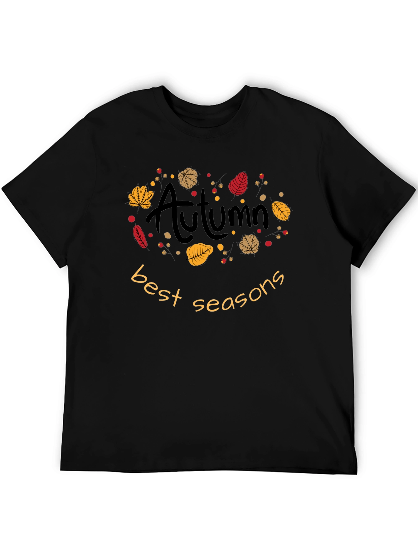 Autumn Best Seasons T-Shirt - Fall Leaves Design