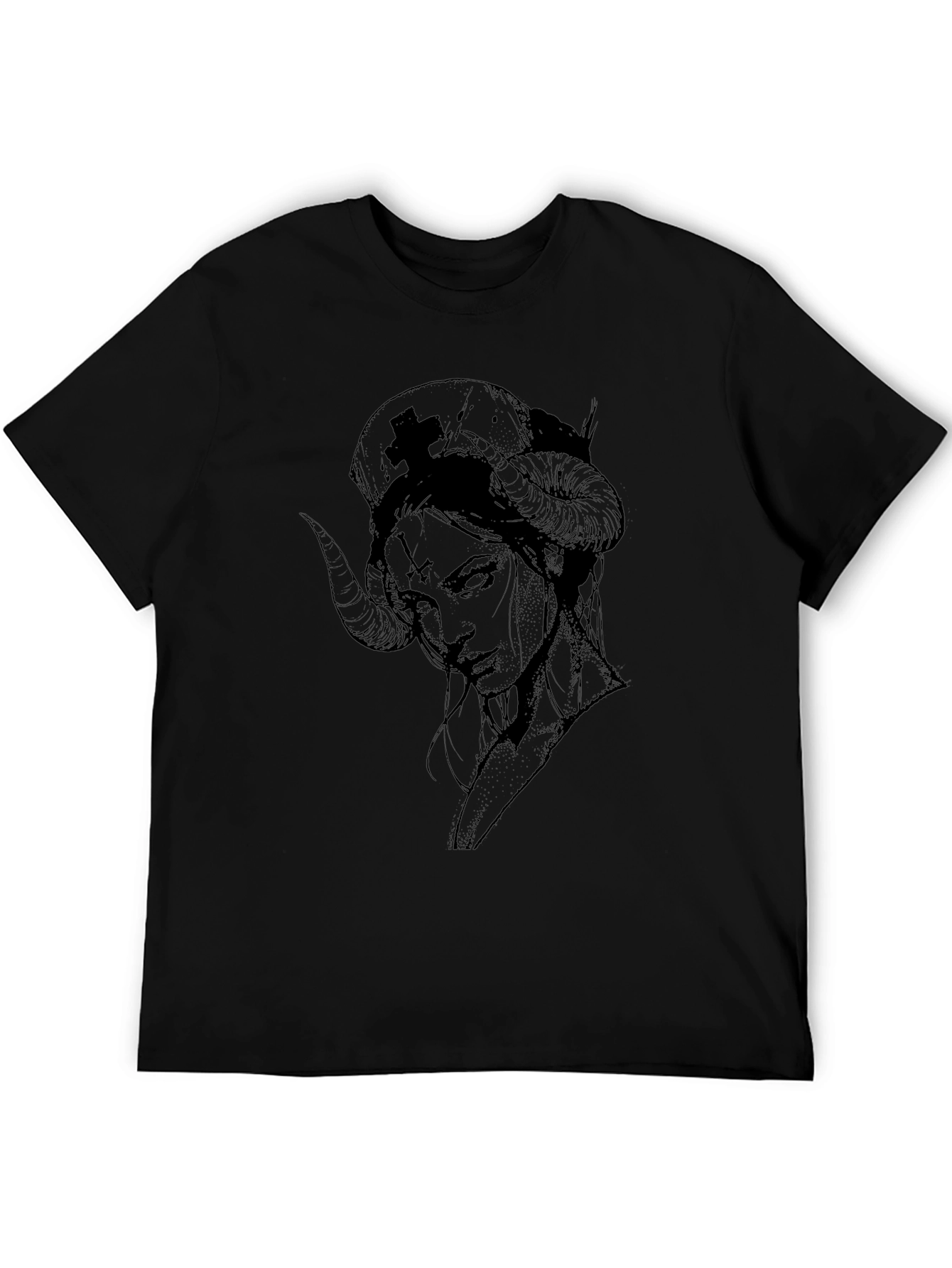 Dark Nurse Graphic Tee - Black Cotton T-Shirt