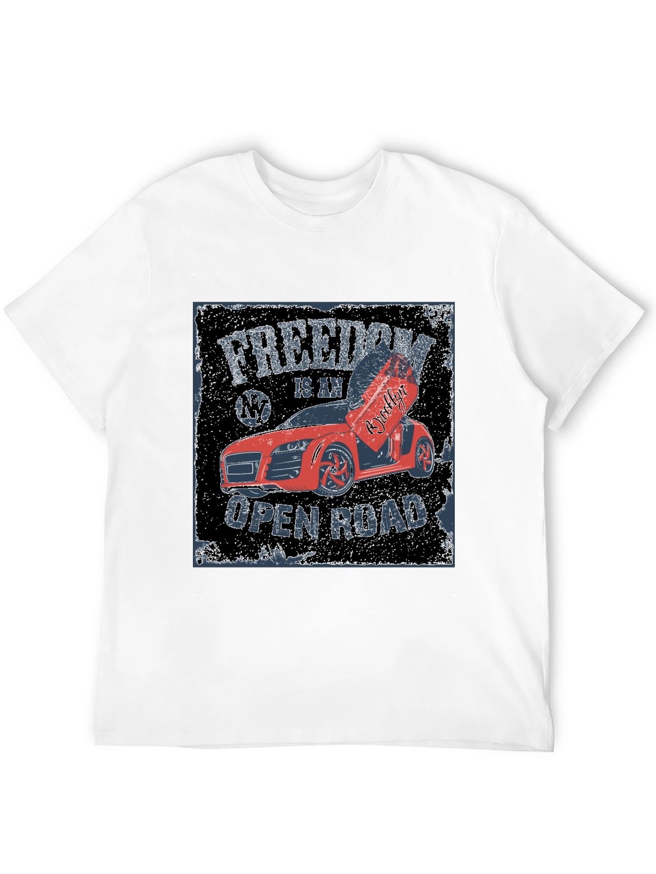 Freedom Open Road Car Graphic T-Shirt