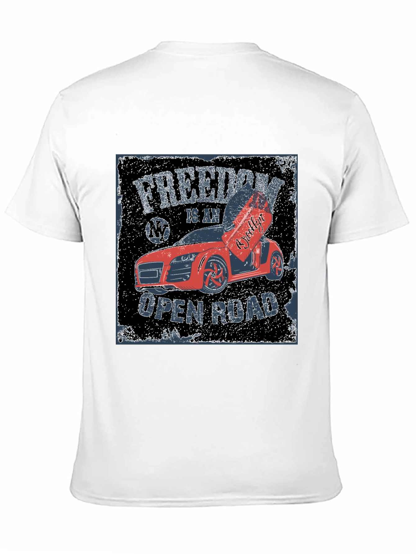 Freedom Open Road Car Graphic T-Shirt