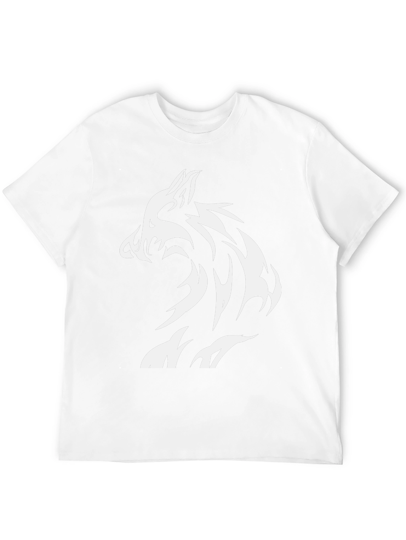 Tribal Wolf Graphic T-Shirt - Mens Black Tee