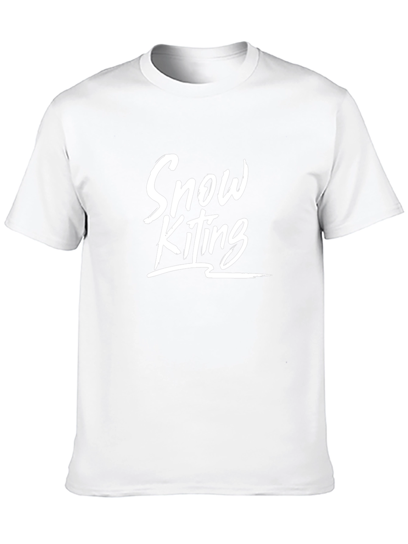 Snow Kiting Graphic Tee - Black Cotton T-Shirt