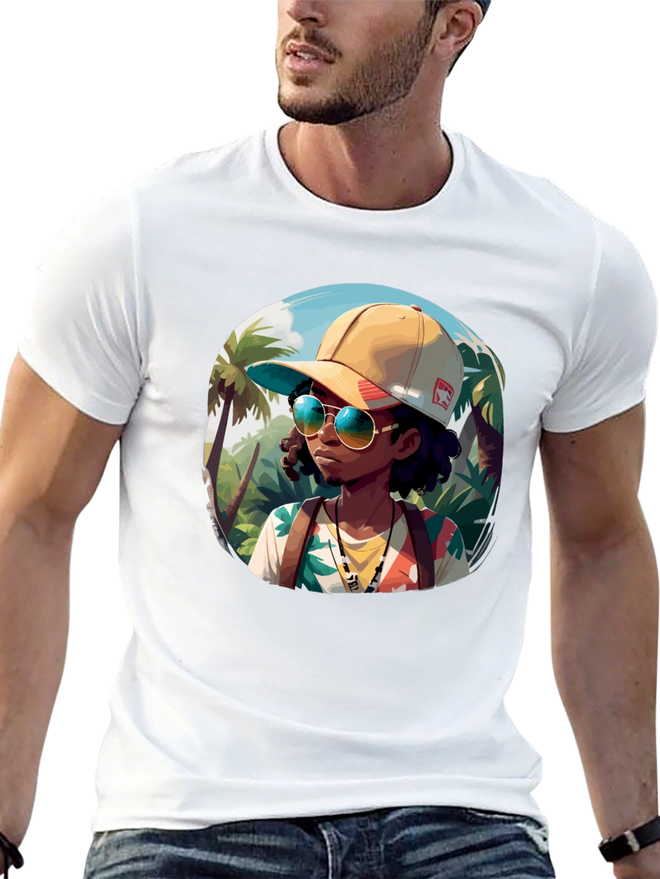 Tropical Explorer Graphic T-Shirt