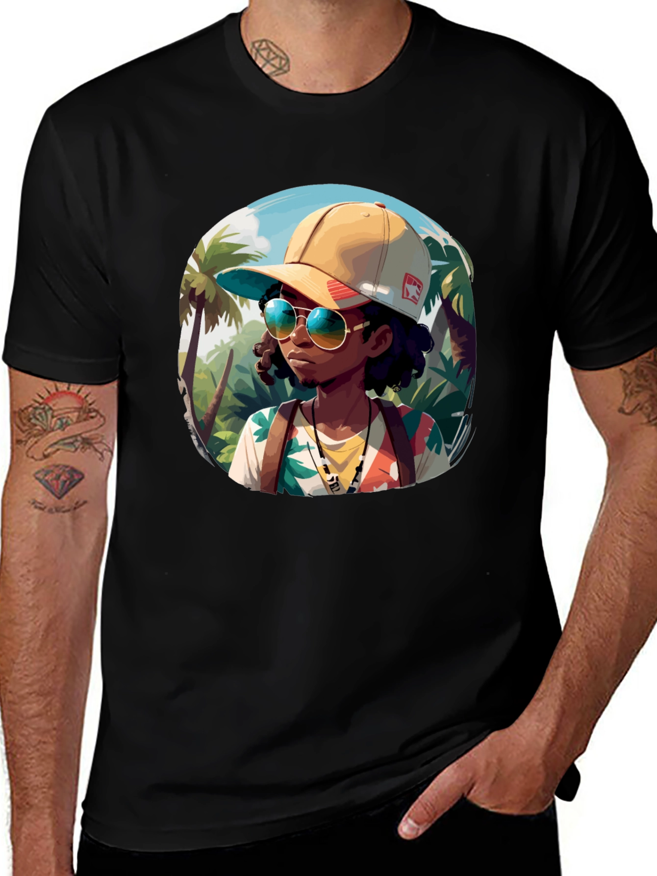 Tropical Explorer Graphic T-Shirt