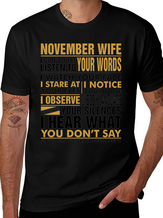 November Wife Graphic Tee - Reads Your Silences