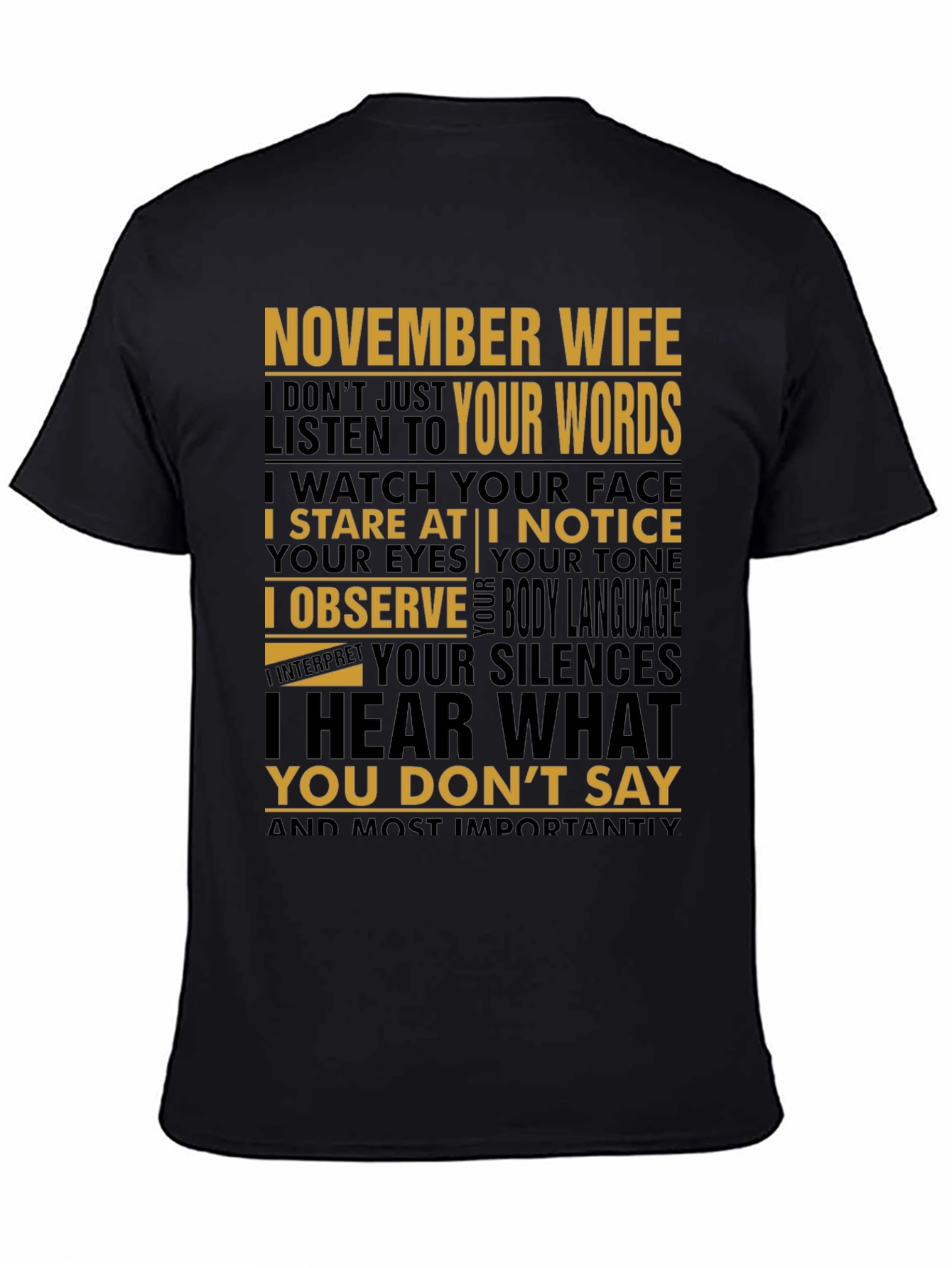 November Wife Graphic Tee - Reads Your Silences