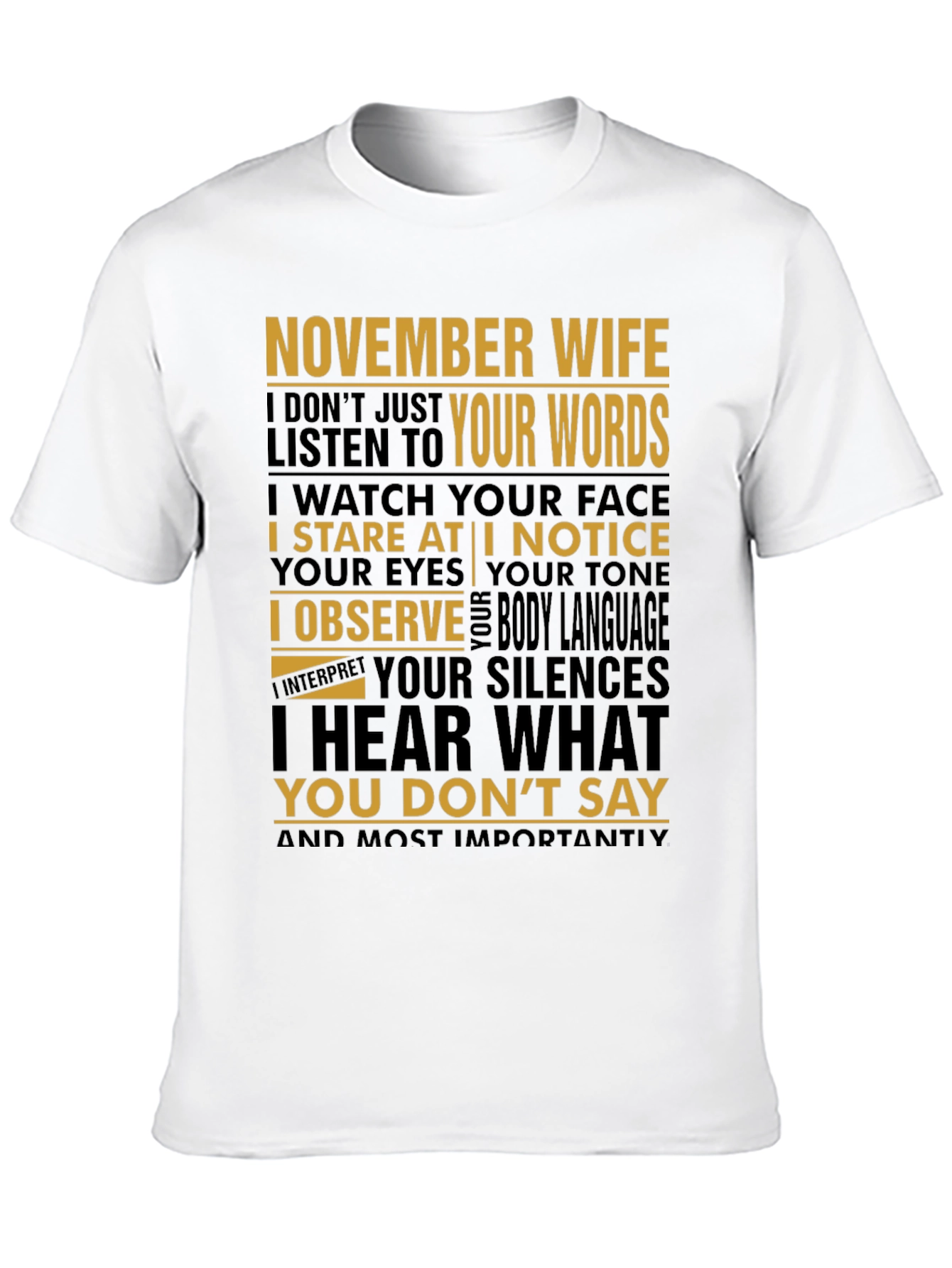 November Wife Graphic Tee - Reads Your Silences