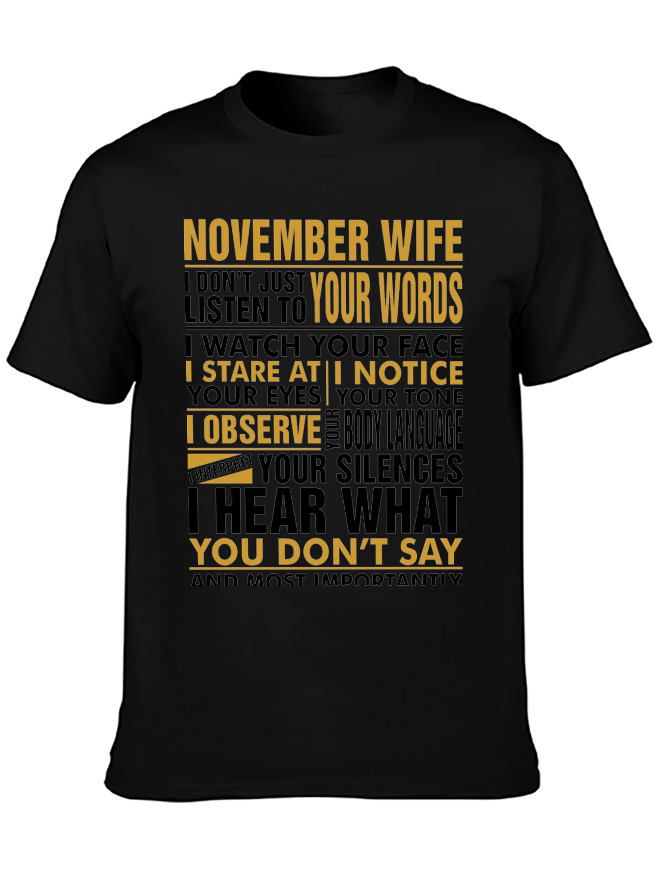 November Wife Graphic Tee - Reads Your Silences