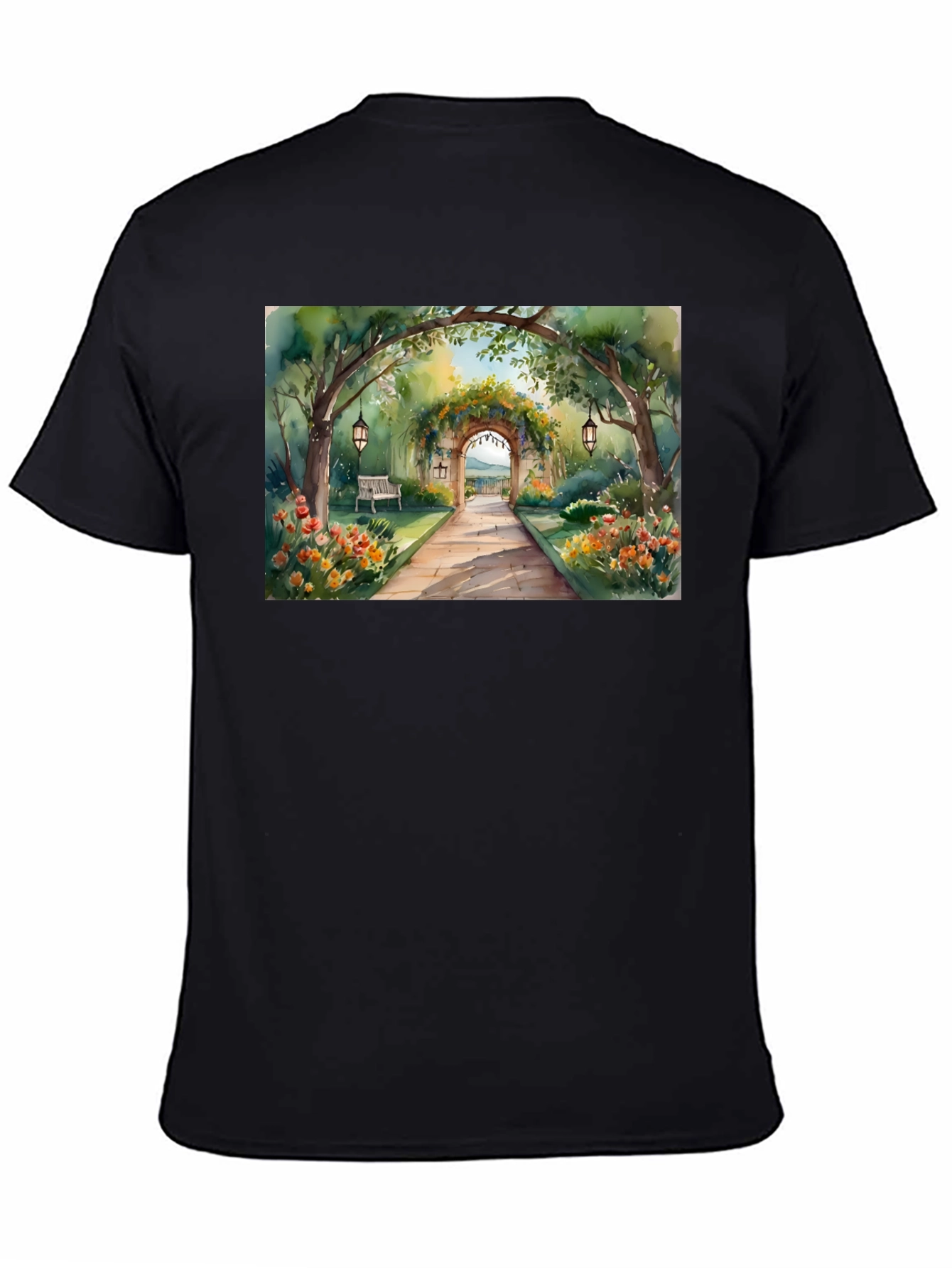 Watercolor Garden Path T-Shirt
