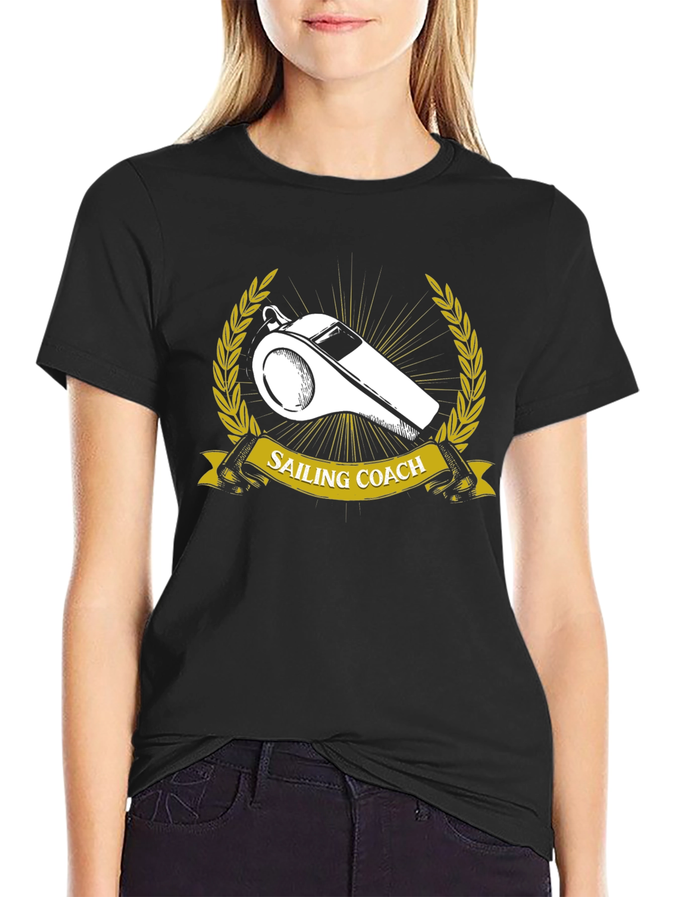 Sailing Coach T-Shirt - Nautical Whistle Design