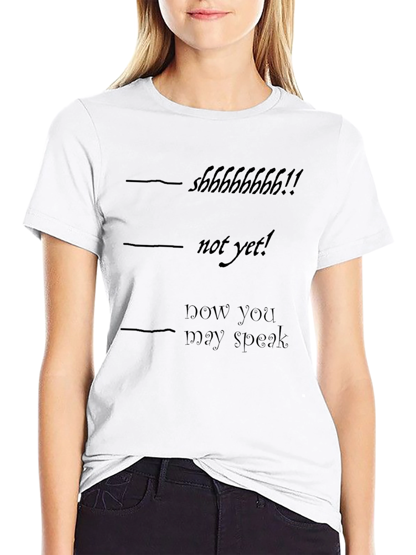 Shhh Speak Tee - Funny Novelty Graphic T-Shirt