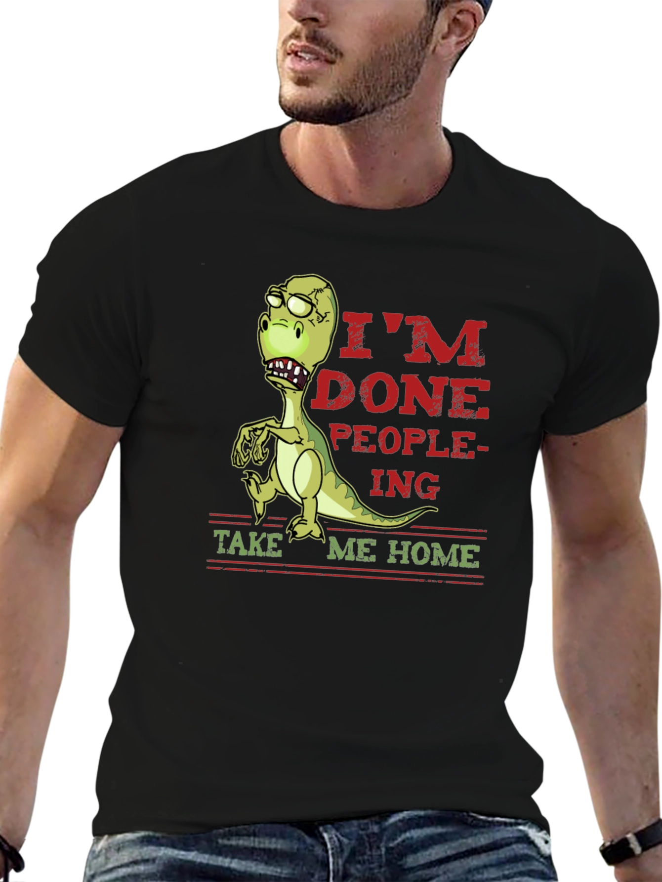 Im Done People-ing Dinosaur Graphic Tee