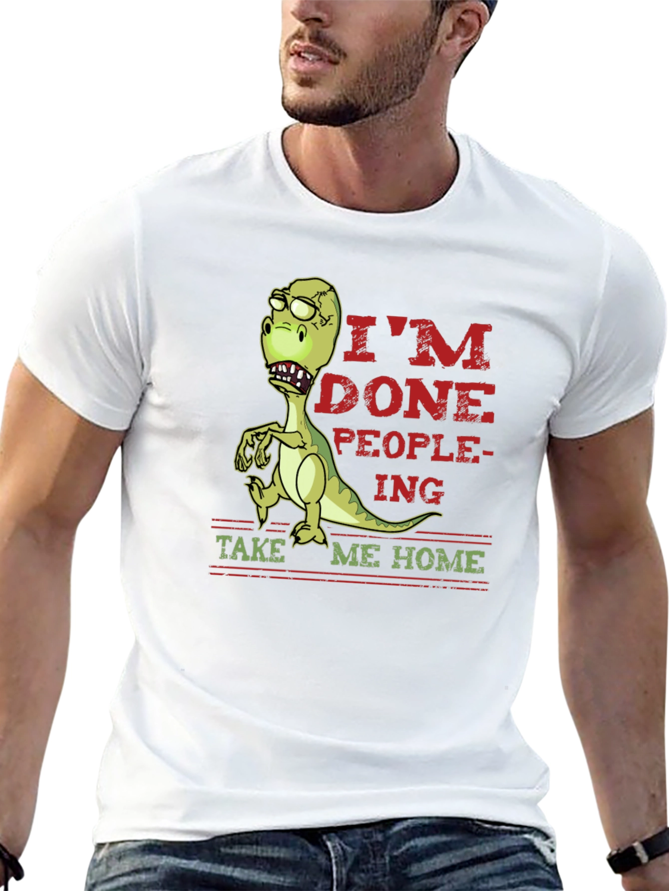 Im Done People-ing Dinosaur Graphic Tee