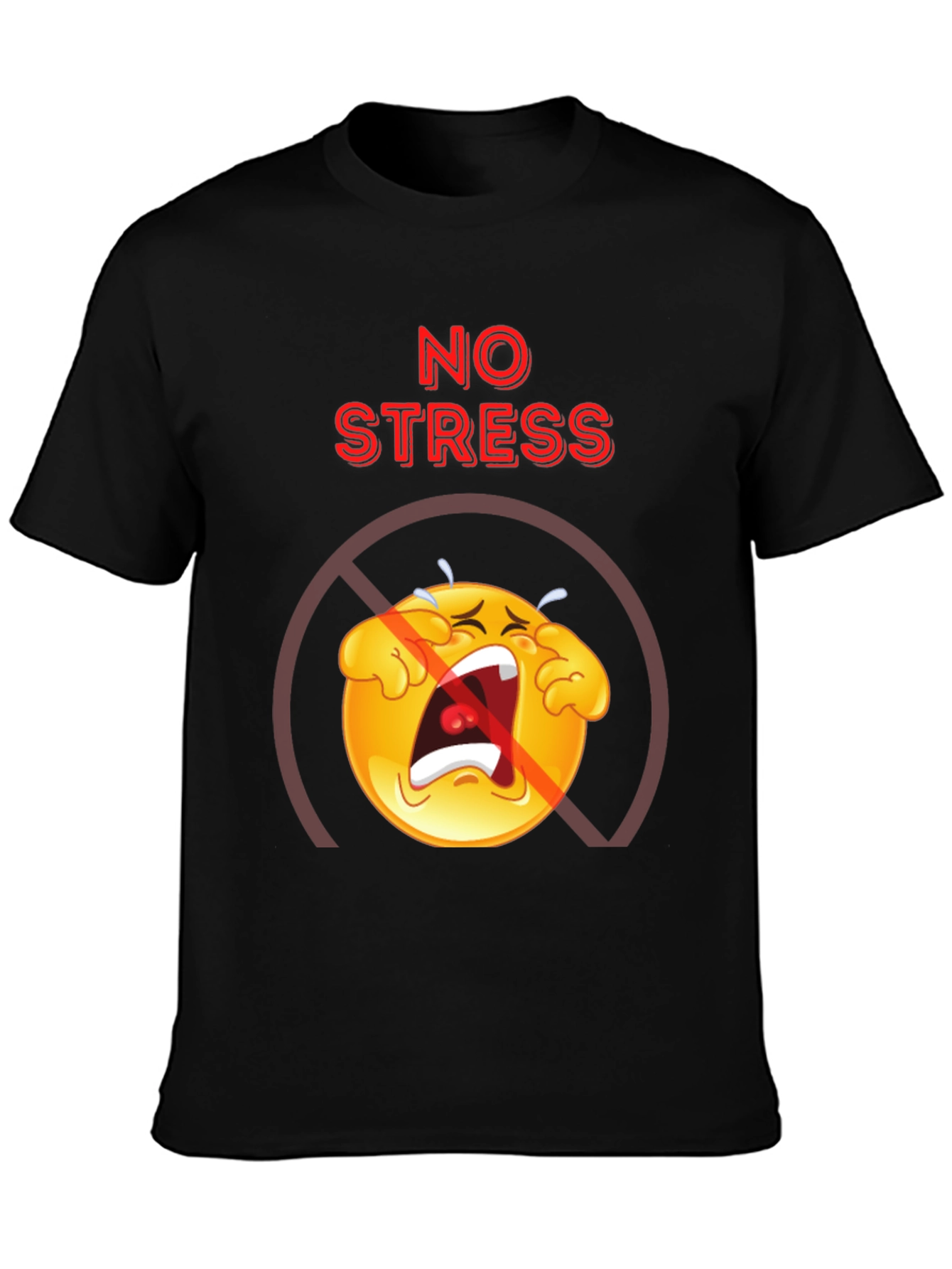No Stress Emoji T-Shirt - Comfort Fit