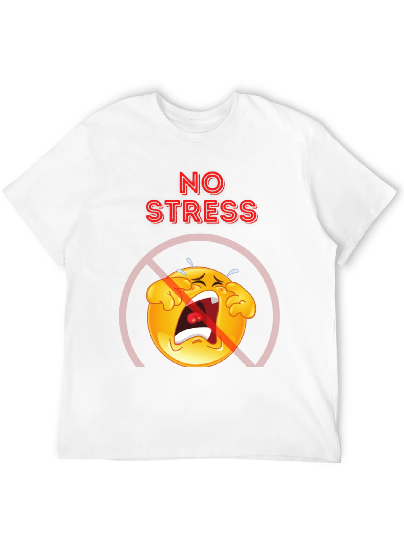 No Stress Emoji T-Shirt - Comfort Fit