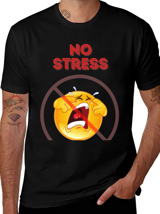 No Stress Emoji T-Shirt - Comfort Fit