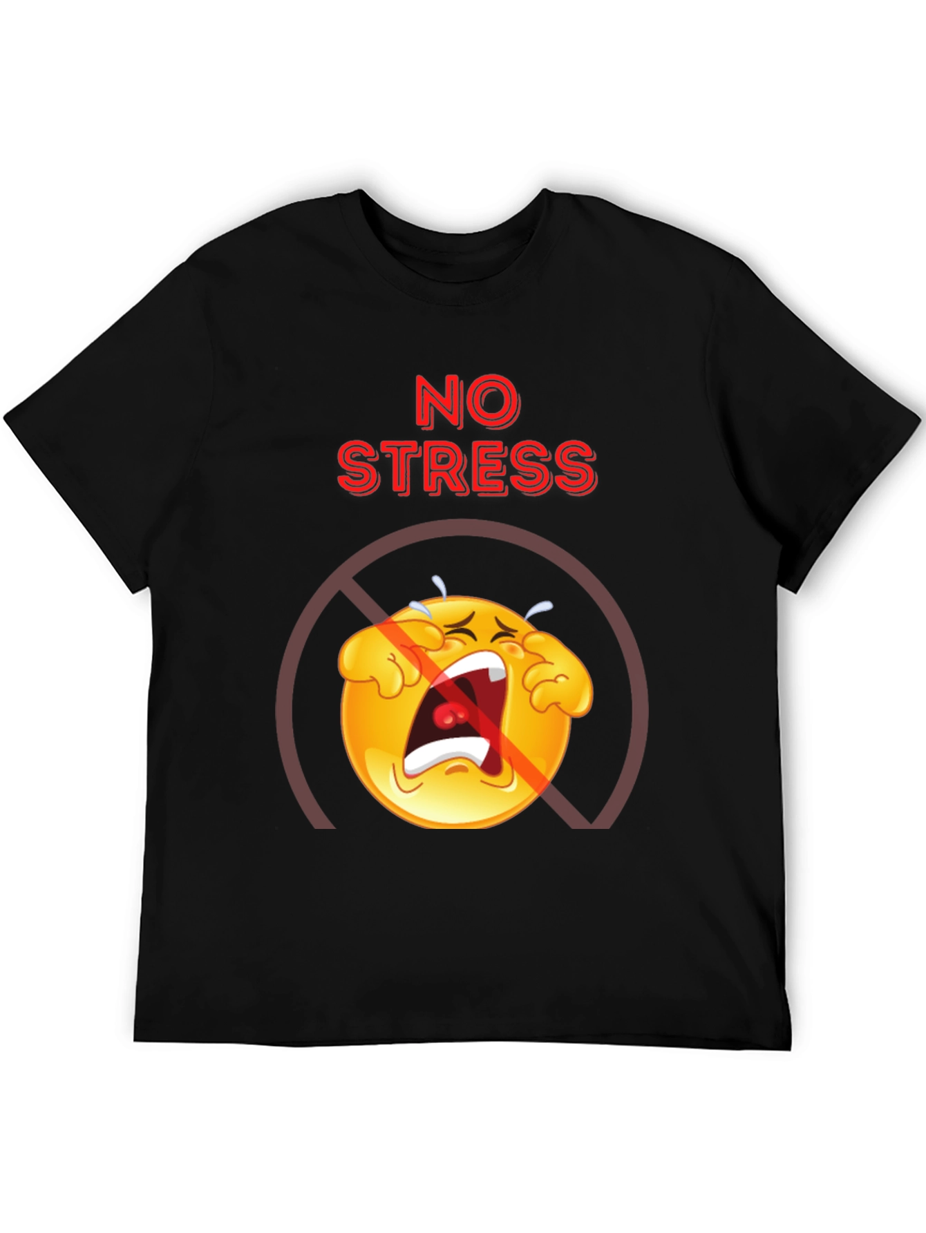 No Stress Emoji T-Shirt - Comfort Fit