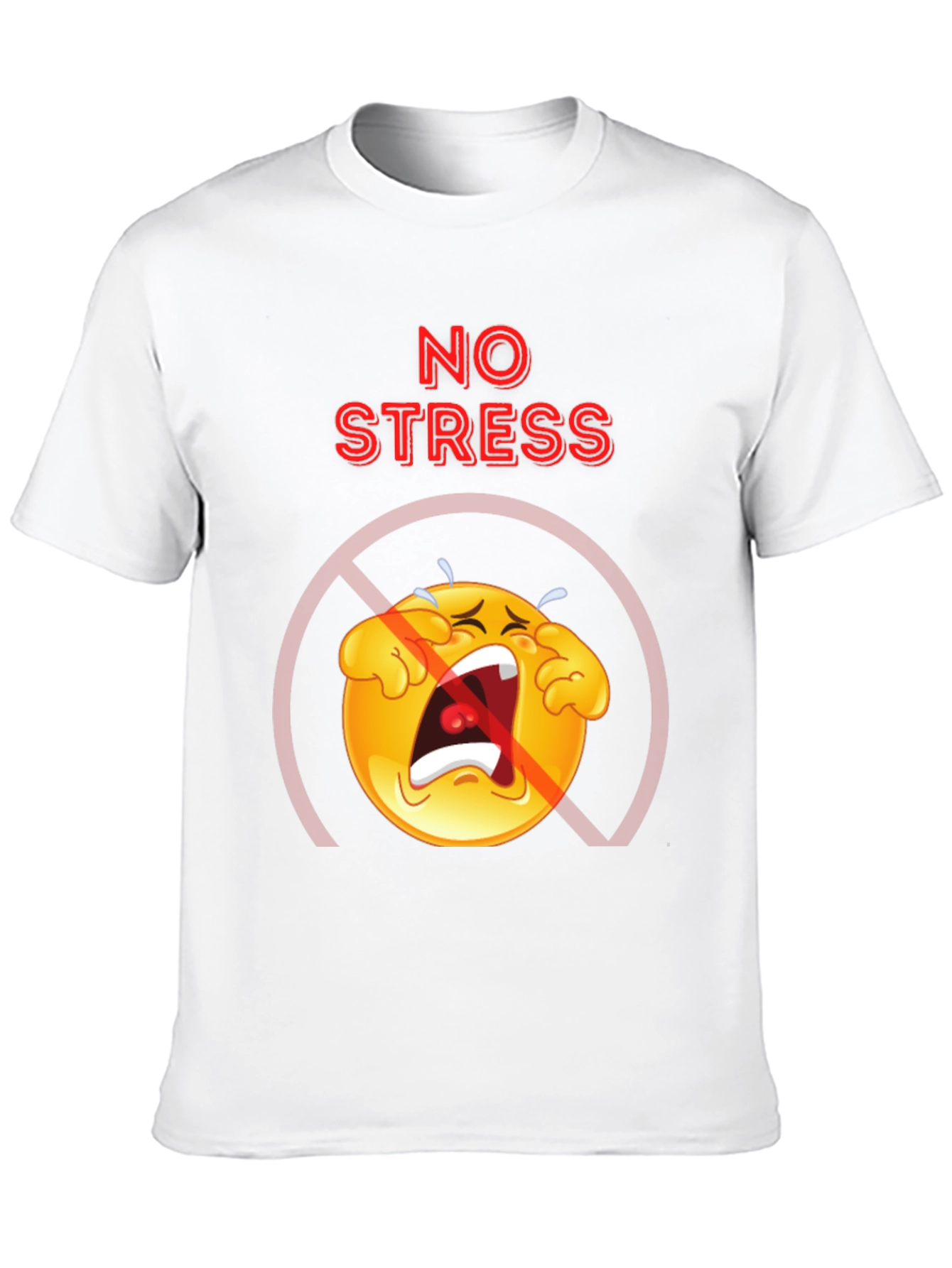 No Stress Emoji T-Shirt - Comfort Fit