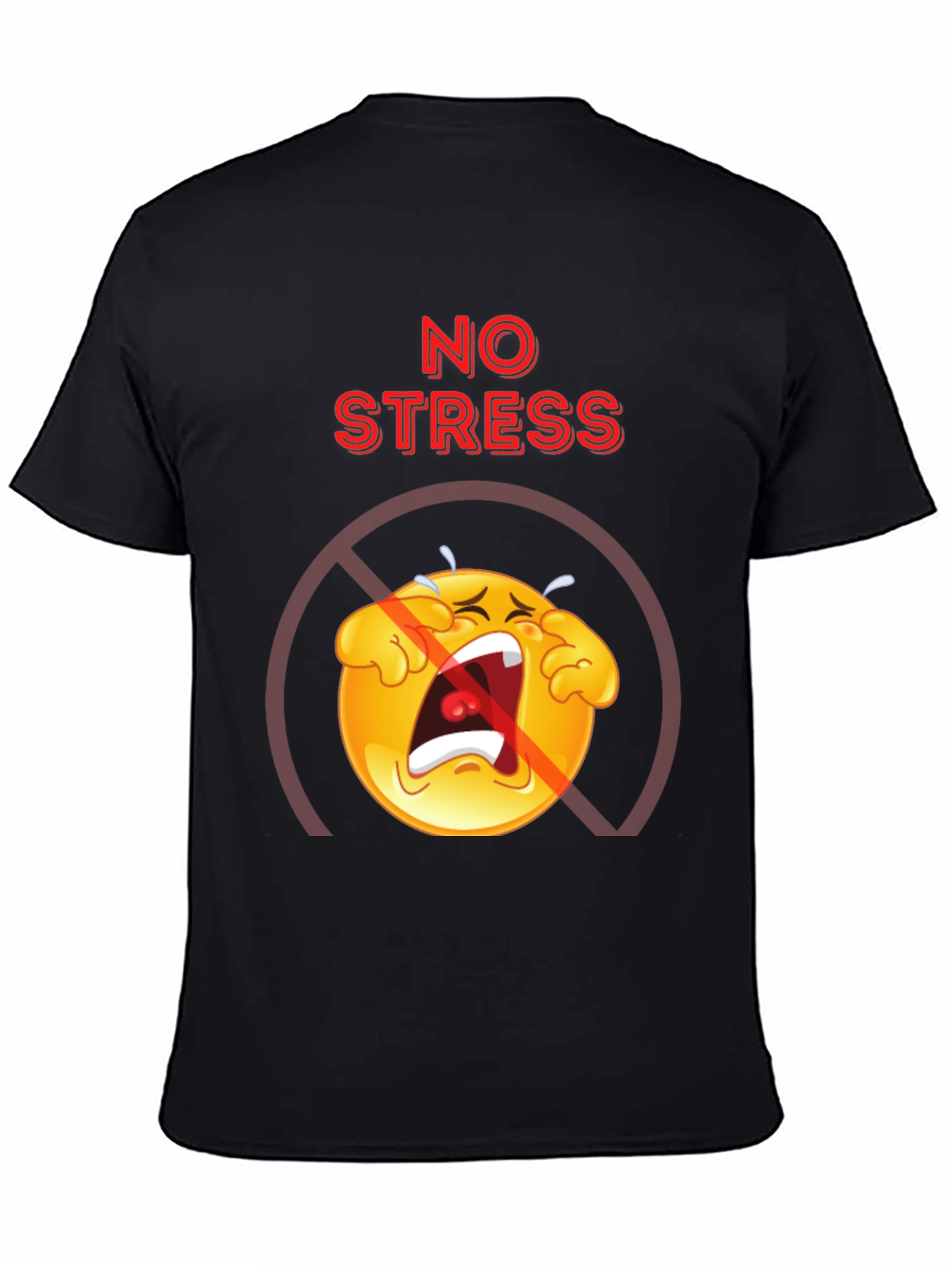 No Stress Emoji T-Shirt - Comfort Fit