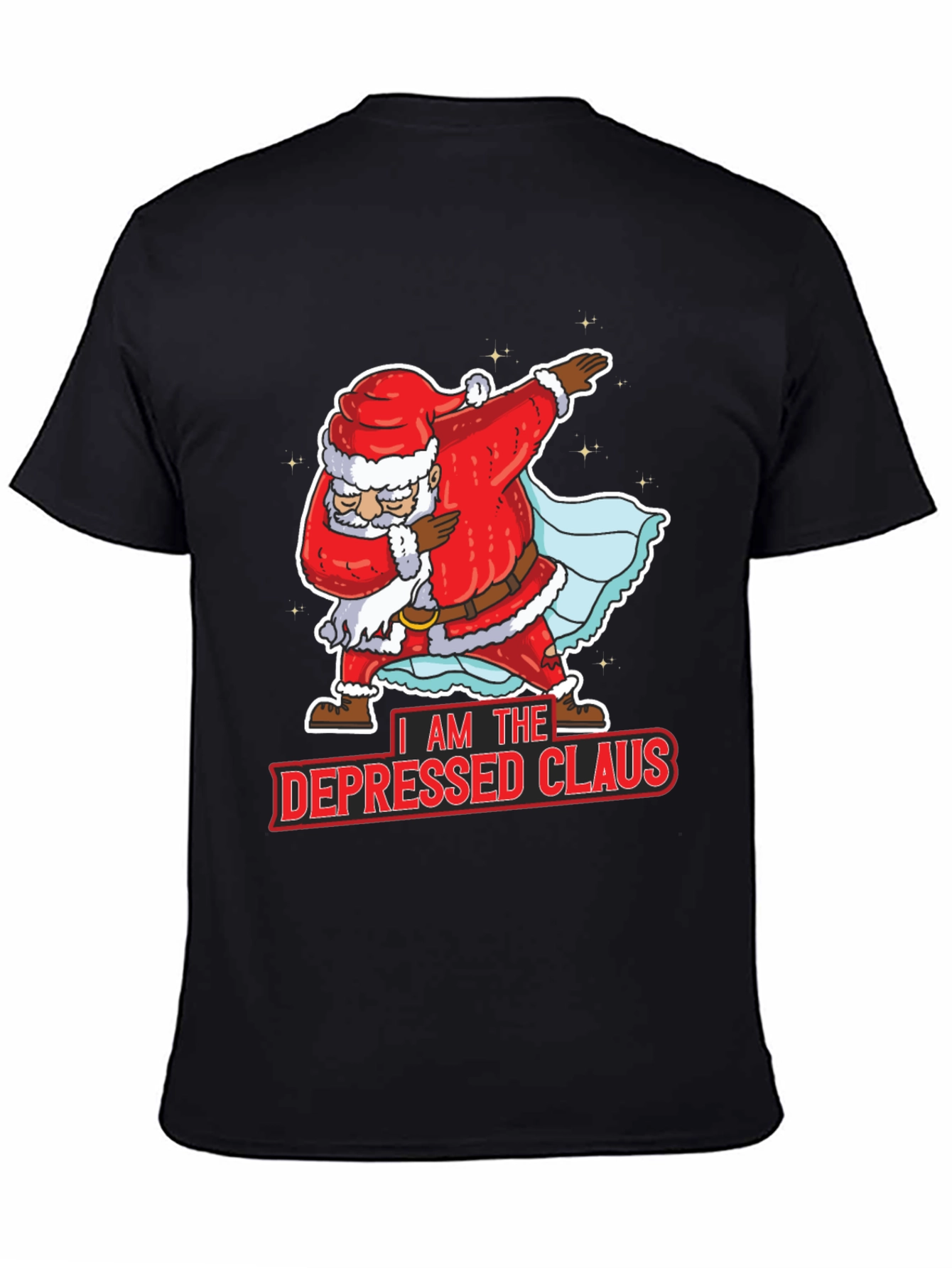 Depressed Claus Santa Dabbing Christmas T-Shirt