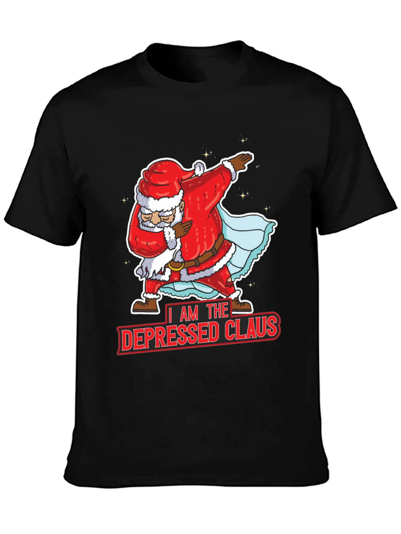 Depressed Claus Santa Dabbing Christmas T-Shirt
