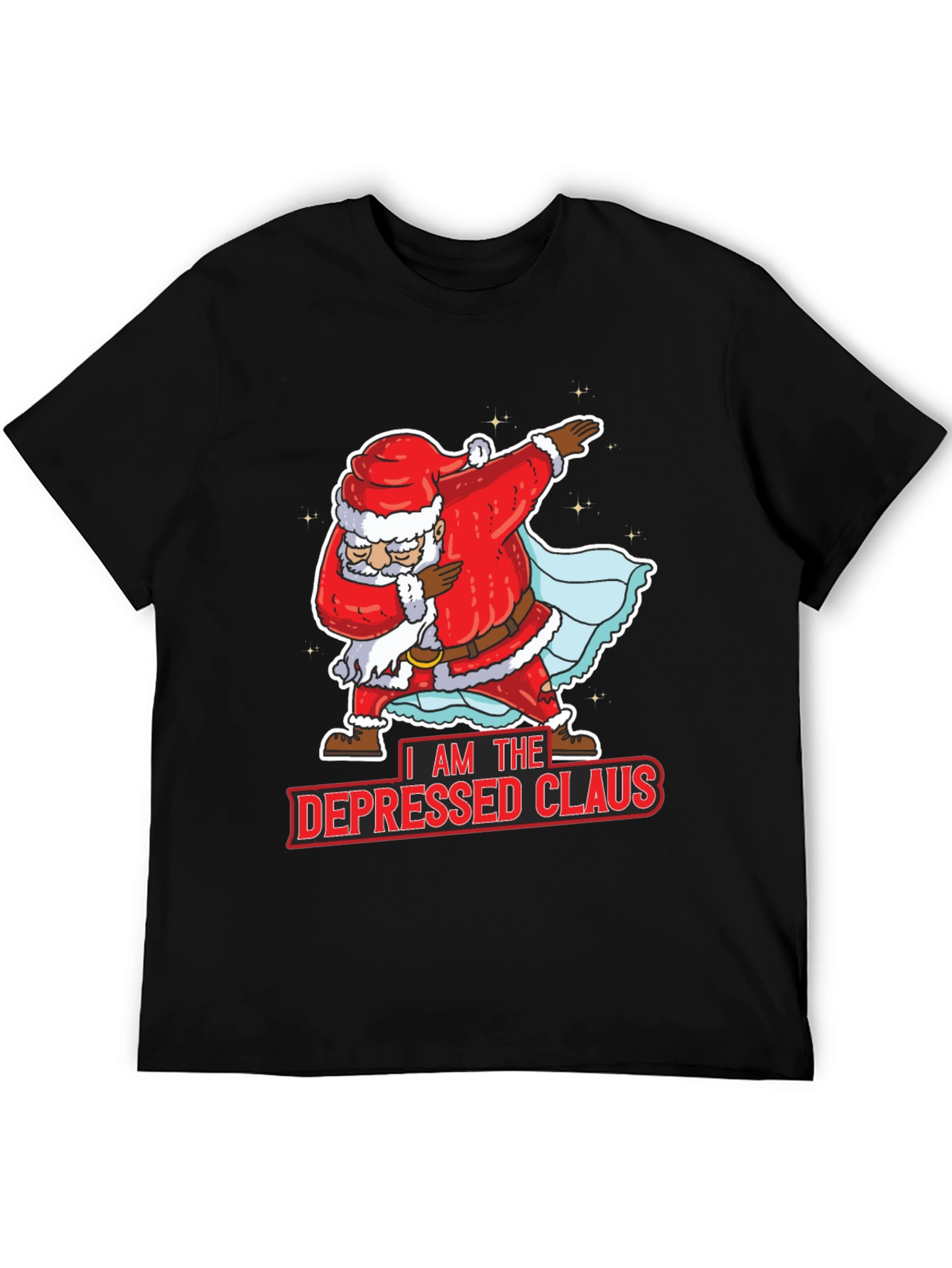 Depressed Claus Santa Dabbing Christmas T-Shirt
