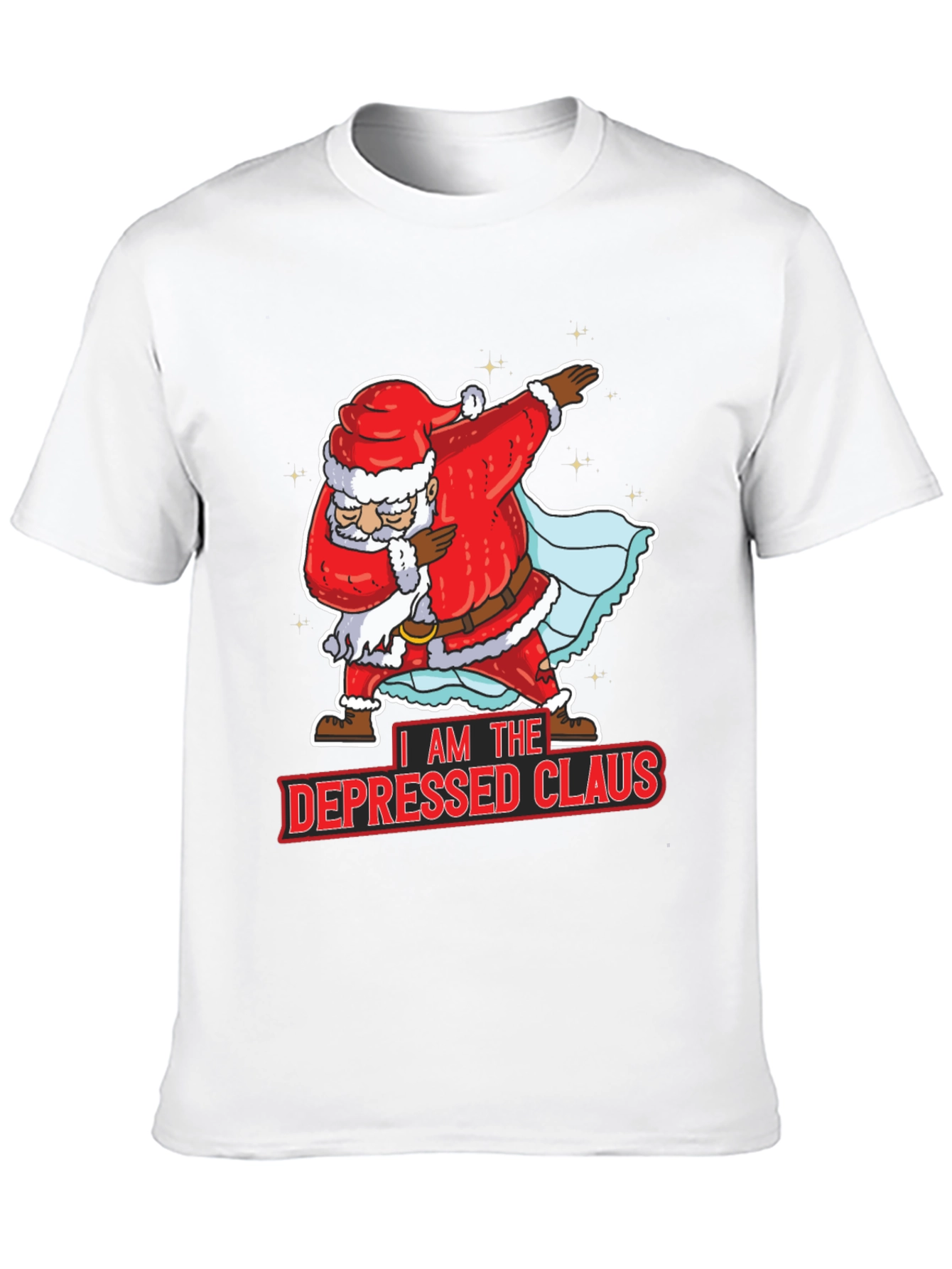 Depressed Claus Santa Dabbing Christmas T-Shirt