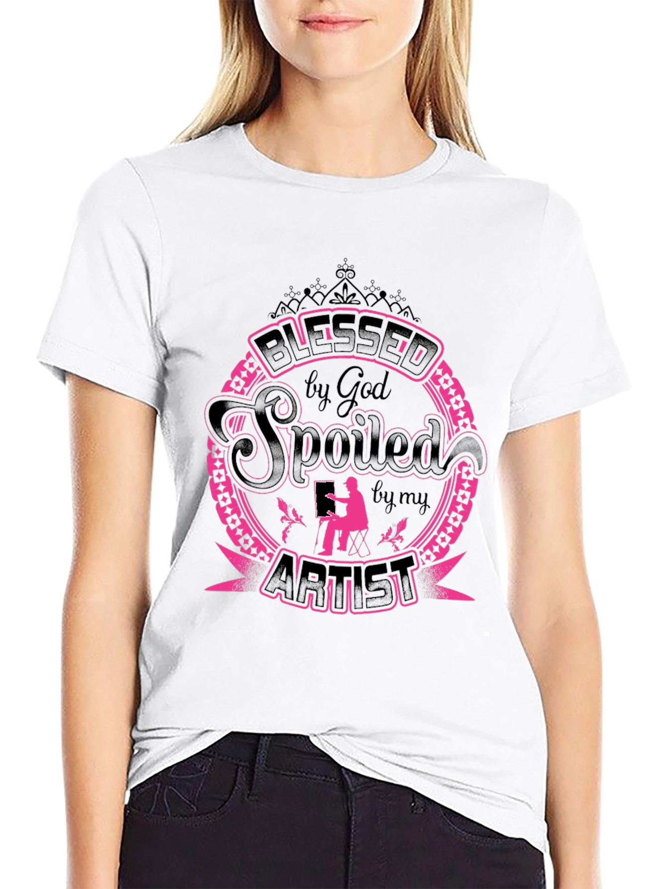 Blessed & Spoiled Artist Graphic T-Shirt