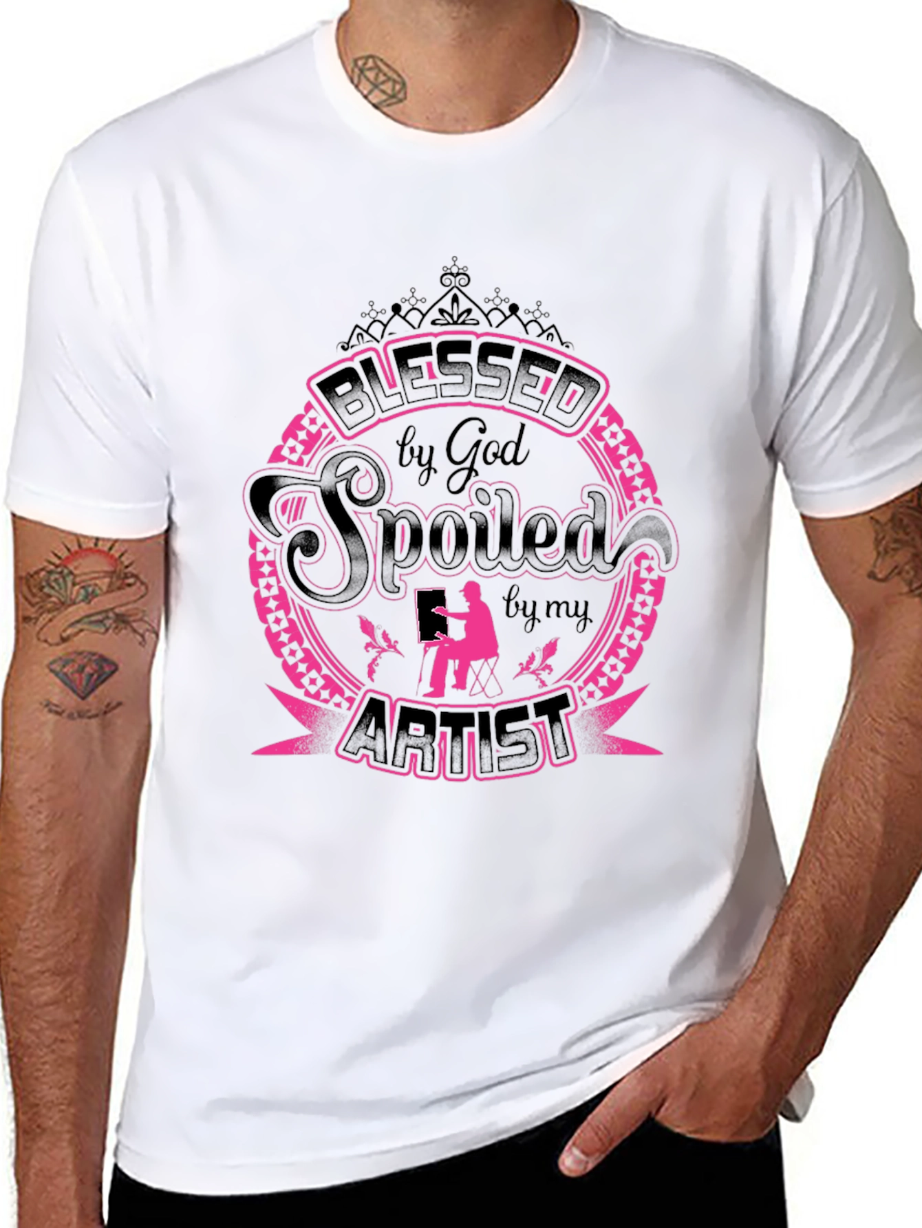 Blessed & Spoiled Artist Graphic T-Shirt