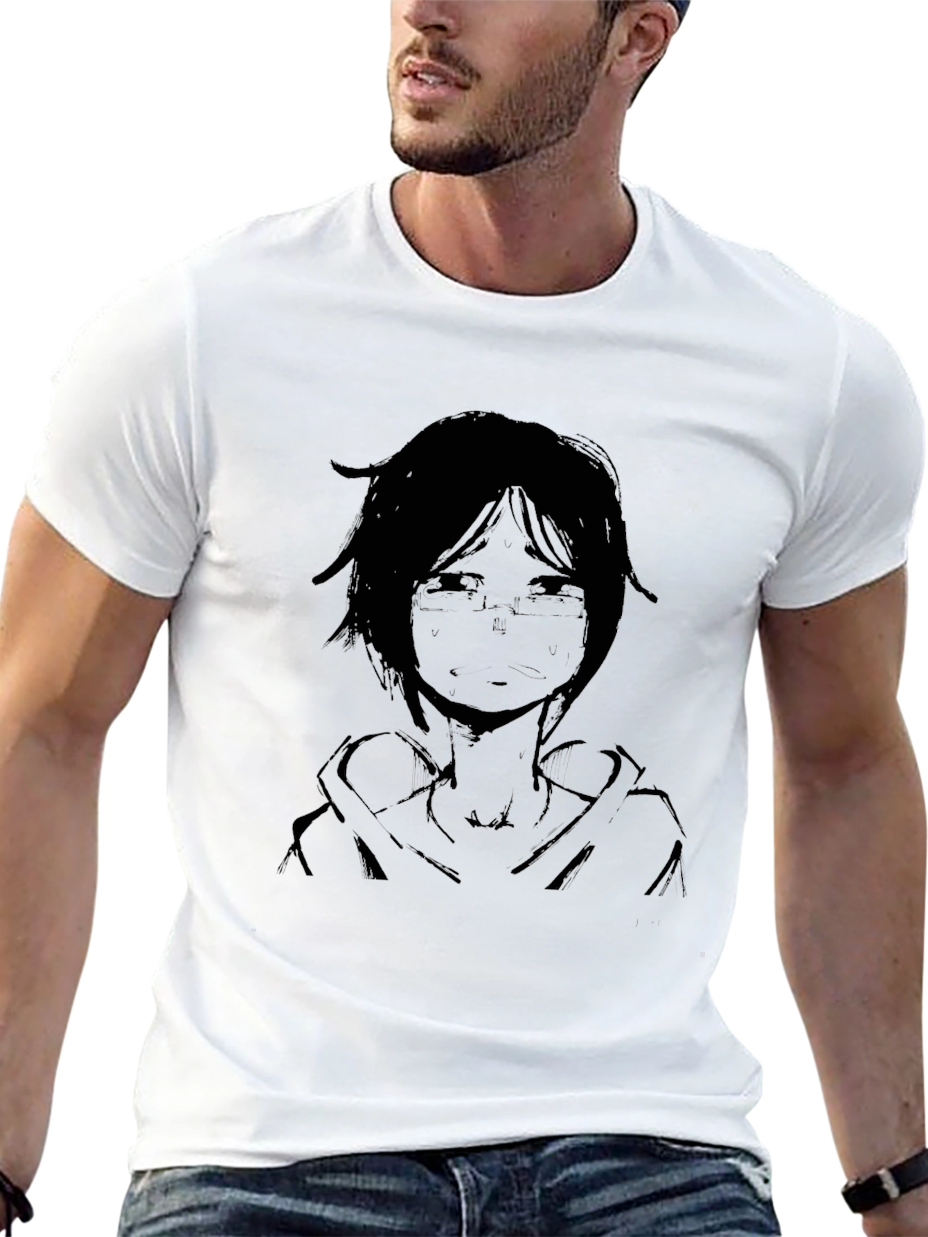 Anime Character Graphic Black T-Shirt