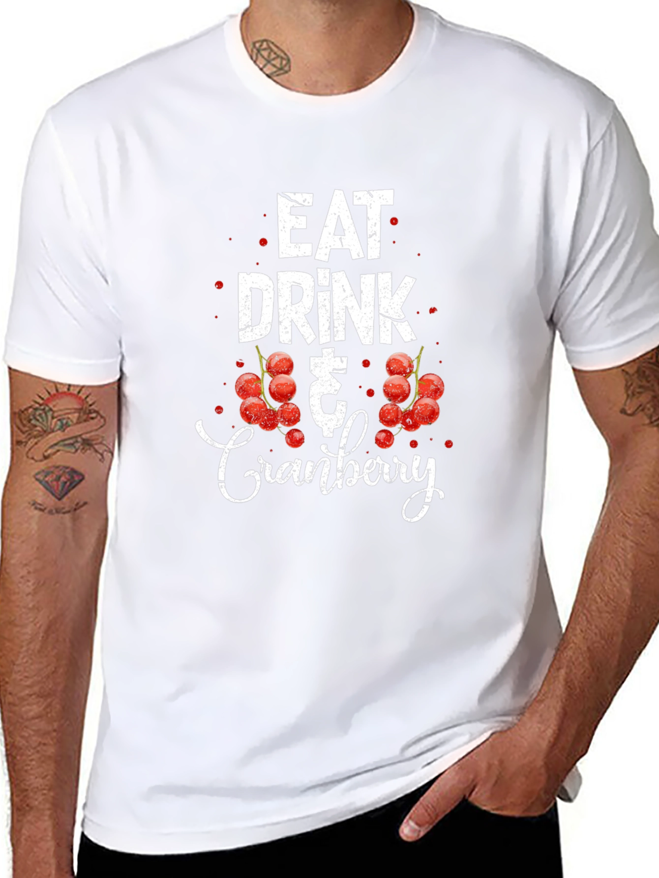 Eat Drink & Cranberry Black T-Shirt