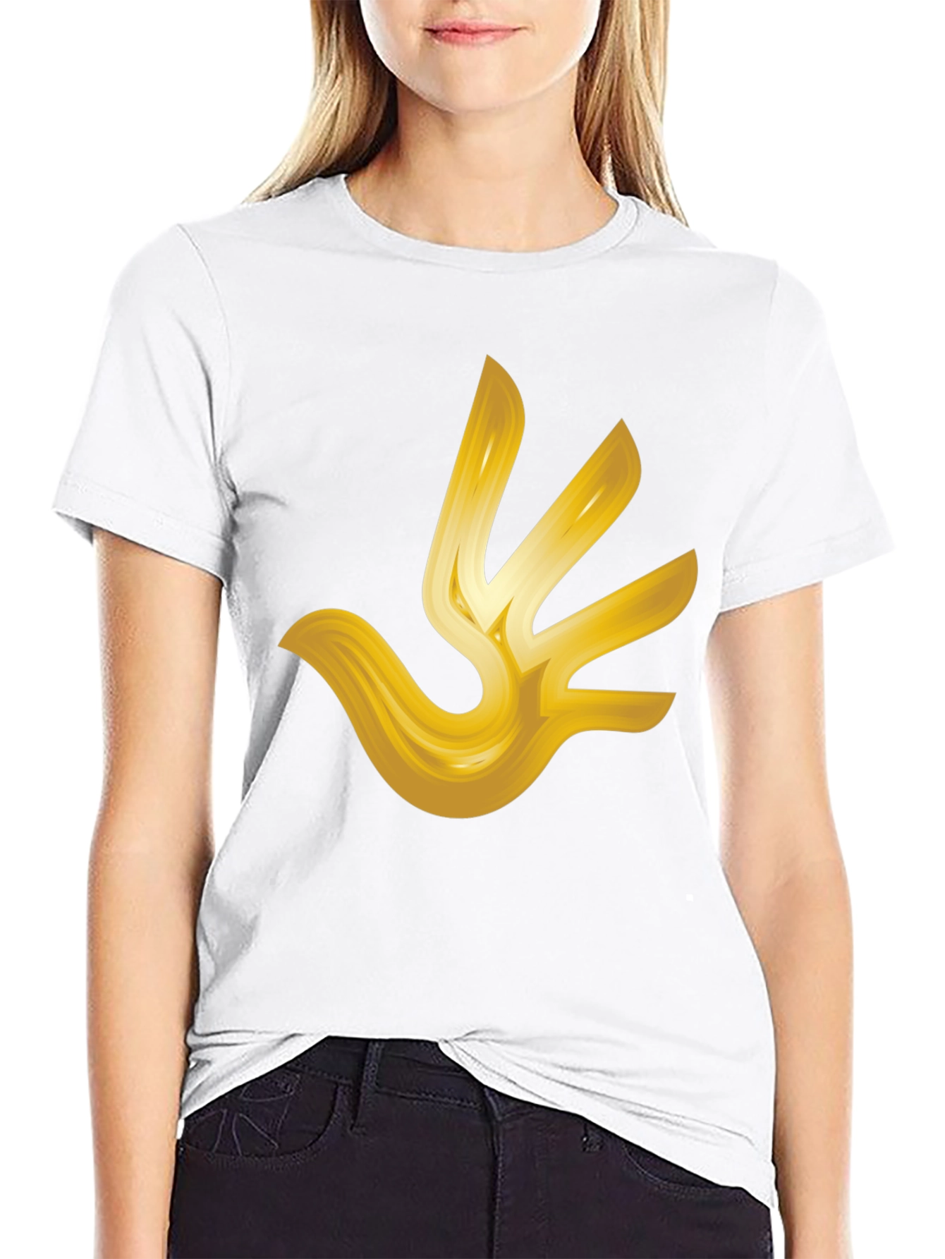 Golden Hand T-Shirt - Abstract Design