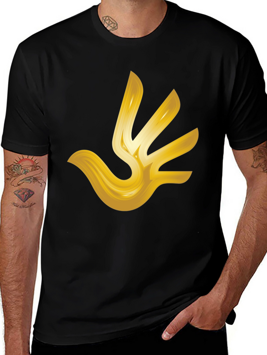 Golden Hand T-Shirt - Abstract Design