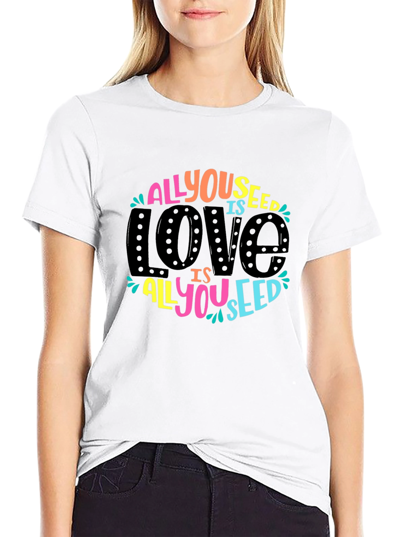 All You Need is Love Graphic Tee - Black
