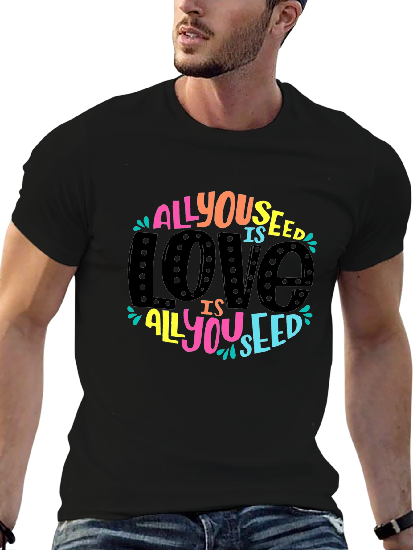 All You Need is Love Graphic Tee - Black